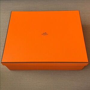 Hermes Boot Shoe Purse Handbag Gift Box Empty Orange 14” x 11” x 4.5”